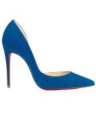 Christian Louboutin Blue Suede Iriza 100 Pumps Christian Louboutin Blue Suede Iriza 100 Pumps - BLUE
