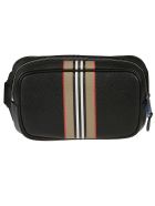 Burberry Zip-around Check Detail Belt Bag Burberry Zip-around Check Detail Belt Bag - Black