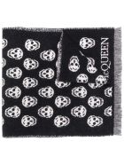 Alexander McQueen Reversible Skull Wool Scarf Alexander McQueen Reversible Skull Wool Scarf - Black