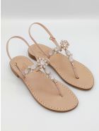 Via Krupp Jewel Flip Flops Sandals Dea Sandals Via Krupp Jewel Flip Flops Sandals - pink, crystal, pink opal