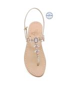 Marina Grande Flip Flops Thong Sandals Dea Sandals Marina Grande Flip Flops Thong Sandals - gold, crystal, pink