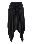 Midi Pleated Handkerchief Skirt In Black Synthetic Leather Givenchy Midi Pleated Handkerchief Skirt In Black Synthetic Leather