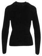 Cut-out Detail Knitted Top MSGM Cut-out Detail Knitted Top - Nero