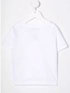 Kids White T-shirt With Perforated Star Simonetta Kids White T-shirt With Perforated Star - Bianco
