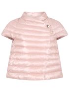 Herno Pink Jacket For Girl With Logo Herno Pink Jacket For Girl With Logo - Rosa