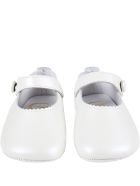 Gallucci Ivory Ballet-flats For Baby Girl Gallucci Ivory Ballet-flats For Baby Girl - Ivory