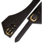 Federica Tosi Brown Leather Belt With Double Buckle Federica Tosi Brown Leather Belt With Double Buckle - Brown