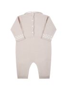Fendi Beige Set For Babykids With Douple Ff Fendi Beige Set For Babykids With Douple Ff - Beige