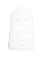 Moncler White Sleeping-bag For Babykids With Silver Logo Moncler White Sleeping-bag For Babykids With Silver Logo - White