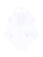 Moschino White Swimsuit For Babygirl With Teddy Bear Moschino White Swimsuit For Babygirl With Teddy Bear - White