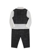 Armani Collezioni Grey Suit For Baby Boy With Iconic Eagle Armani Collezioni Grey Suit For Baby Boy With Iconic Eagle - Grey