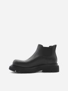 Bottega Veneta Lug Ankle Boots In Calfskin Bottega Veneta Lug Ankle Boots In Calfskin - Black
