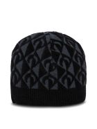 Marine Serre Moon Lozenge Hat In Viscose Blend Marine Serre Moon Lozenge Hat In Viscose Blend - Black