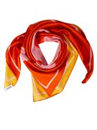 Burberry Double Print Love Silk Square Scarf Burberry Double Print Love Silk Square Scarf - Orange/Yellow