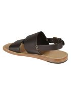 Dolce & Gabbana Slingback Side Buckled Flat Sandals Dolce & Gabbana Slingback Side Buckled Flat Sandals - Brown