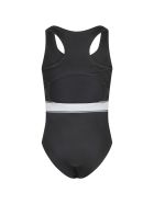 Moncler Black Swimsuit For Baby Girl With Logo Moncler Black Swimsuit For Baby Girl With Logo - Black