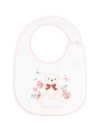 Monnalisa Teddy Bear Newborn Bib Monnalisa Teddy Bear Newborn Bib - Bianco