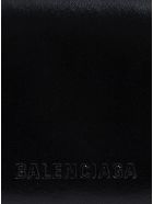 Balenciaga Essential Black Leather Wallet With Logo Balenciaga Essential Black Leather Wallet With Logo - Black