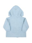 Stella McCartney Kids Light Blue Cardigan For Baby Boy With Ears Stella McCartney Kids Light Blue Cardigan For Baby Boy With Ears - Light Blue