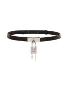 Givenchy Turnlock Leather Belt In Black Leather Givenchy Turnlock Leather Belt In Black Leather - Black