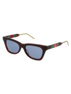 Gg0598s Sunglasses Gucci Gg0598s Sunglasses - 002 HAVANA HAVANA BLUE