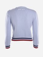 Miu Miu Cropped Wool Pullover With Mickey Mouse Intarsia Miu Miu Cropped Wool Pullover With Mickey Mouse Intarsia - Lilac