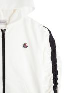 Moncler Black And White Jersey Hoodie With Logo Moncler Black And White Jersey Hoodie With Logo - White