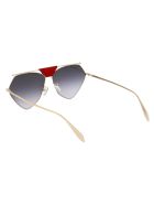 Am0317s Sunglasses Alexander McQueen Am0317s Sunglasses - 004 GOLD GOLD GREY