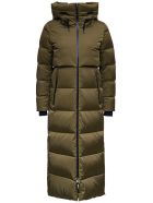 Herno Laminar Long Down Jacket In Green Nylon Herno Laminar Long Down Jacket In Green Nylon - Green