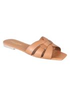 Saint Laurent Gathered Flat Sandals Saint Laurent Gathered Flat Sandals - Ambra