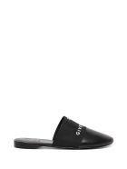 Givenchy 4g Flat Mules In Black Leather Givenchy 4g Flat Mules In Black Leather - Black