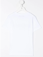 Unisex Kid White T-shirt With Black Logo Balmain Unisex Kid White T-shirt With Black Logo
