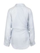 Woman Striped White And Blue Shirt With Belt Balenciaga Woman Striped White And Blue Shirt With Belt - White/blue