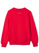 GCDS Red Cotton Sweatshirt GCDS Red Cotton Sweatshirt - Rosso