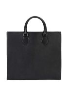 Dolce & Gabbana Edge Leather Handbag With Logo Dolce & Gabbana Edge Leather Handbag With Logo - Black