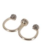 Alexander McQueen Gold-tone Steel Skull Double Ring Alexander McQueen Gold-tone Steel Skull Double Ring - Oro