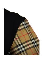 Burberry Serra - Vintage Check Sleeve Cotton T-shirt Burberry Serra - Vintage Check Sleeve Cotton T-shirt - Black