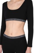 Balmain Cropped Top With Logo Band Balmain Cropped Top With Logo Band - NERO