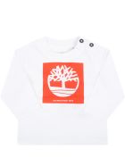 Timberland White T-shirt For Baby Boy With Tree Timberland White T-shirt For Baby Boy With Tree - White