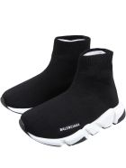 Balenciaga Black Sneakers For Kids With Logo Balenciaga Black Sneakers For Kids With Logo - Black