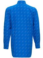 Balenciaga Light Blue Cotton Shirt With Allover Logo Balenciaga Light Blue Cotton Shirt With Allover Logo - Light blue