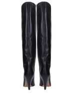 Isabel Marant Lybill High Heels Boots In Black Leather Isabel Marant Lybill High Heels Boots In Black Leather - black