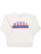 Gucci Ivory Sweatshirt For Babykids With Logo Gucci Ivory Sweatshirt For Babykids With Logo - Ivory