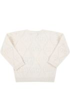 Gucci Ivory Cardigan For Baby Girl With Double Gg Gucci Ivory Cardigan For Baby Girl With Double Gg - Ivory