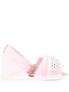 Blumarine Pink Sandals For Baby Girl With Logo Blumarine Pink Sandals For Baby Girl With Logo - Pink