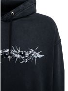 Givenchy Black Oversize Jersey Hoodie With Print Givenchy Black Oversize Jersey Hoodie With Print - Black