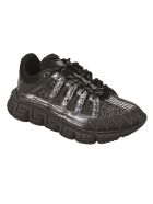 Versace Stitch Detail Paneled Sneakers Versace Stitch Detail Paneled Sneakers - Black