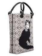 Loewe Canvas And Leather Tote Bag - Loewe X Joe Brainard Loewe Canvas And Leather Tote Bag - Loewe X Joe Brainard - Beige
