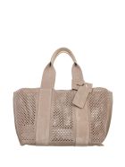 Pedro Garcia Perforated Bag In Taupe Suede Pedro Garcia Perforated Bag In Taupe Suede - TORTORA