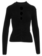 Cut-out Detail Knitted Top MSGM Cut-out Detail Knitted Top - Nero